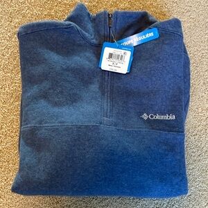 Columbia Men's Blue Fleece 3/4 Zip NWT